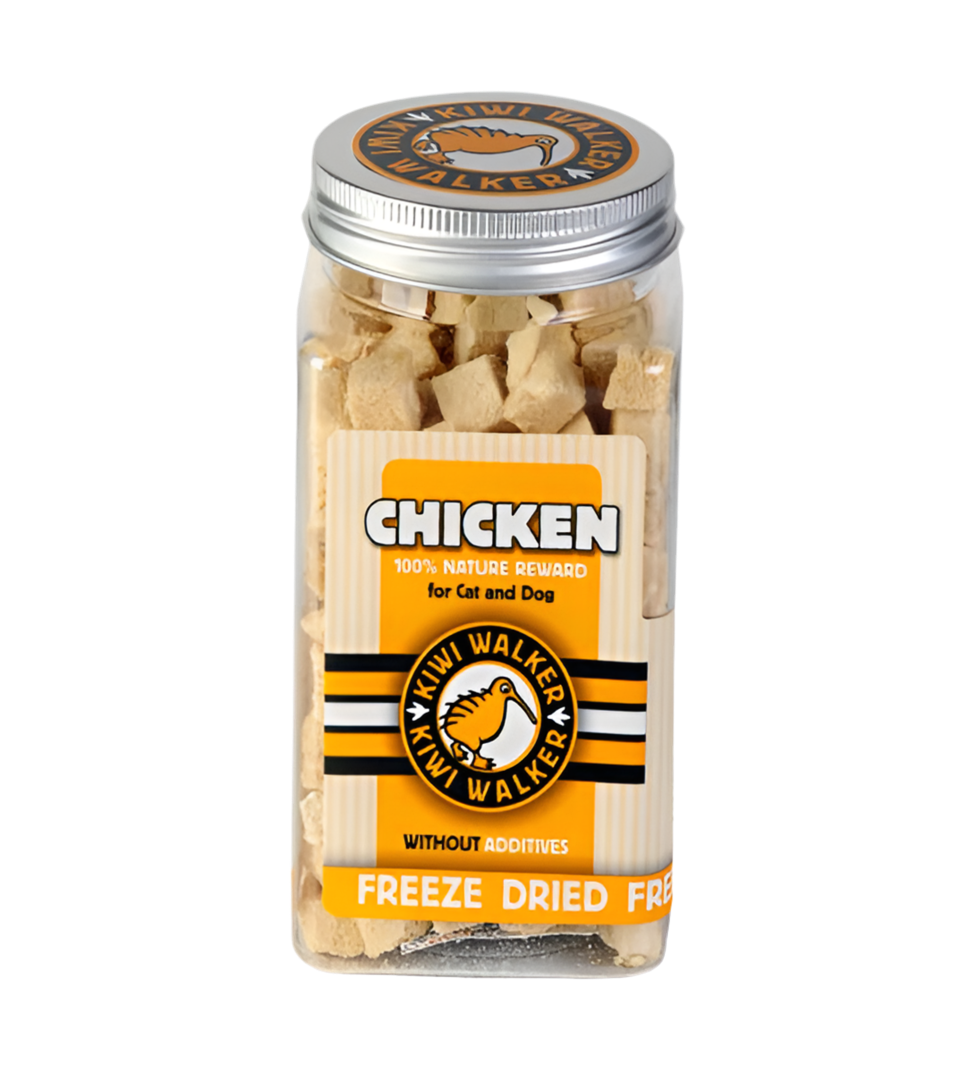 KIWI WALKER Freeze Dried Snack Chicken Cubes Dog & Cat Treats-80G