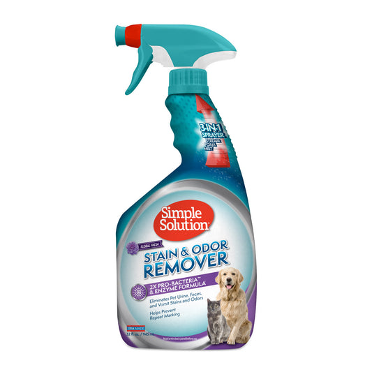 Simple Solution Pet Stain & Odor Remover, Floral Fresh Scent 32 OZ