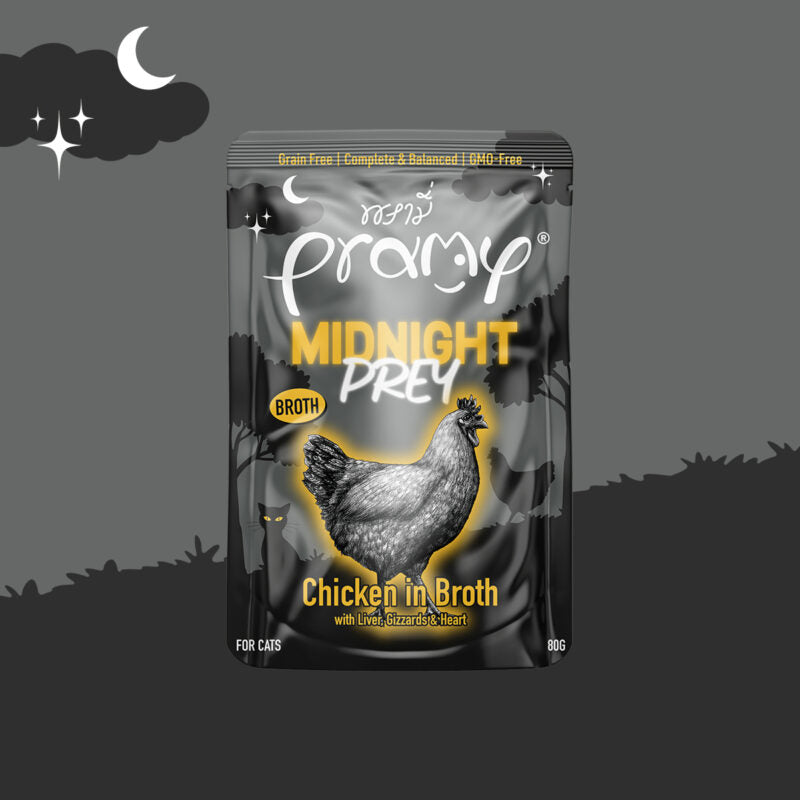 Pramy Midnight Prey Chicken in Broth Wet Food 80g
