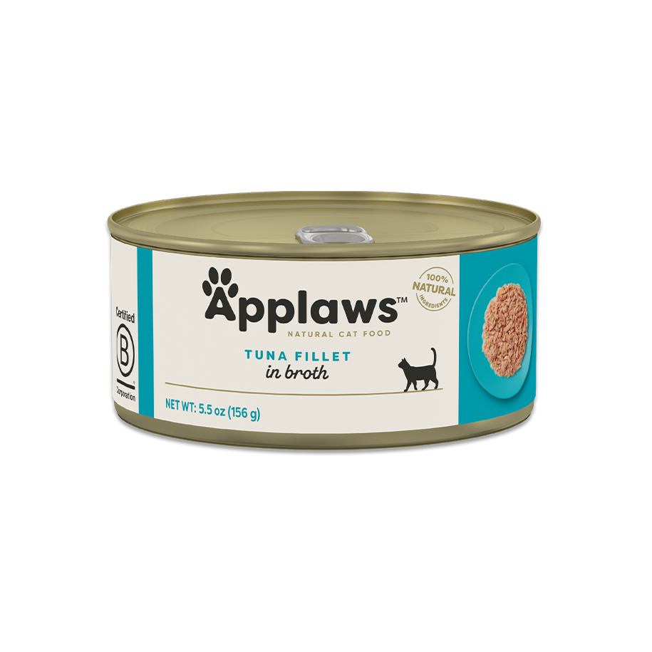 Applaws Tuna Fillet in Broth Adult Wet Cat Food 156g