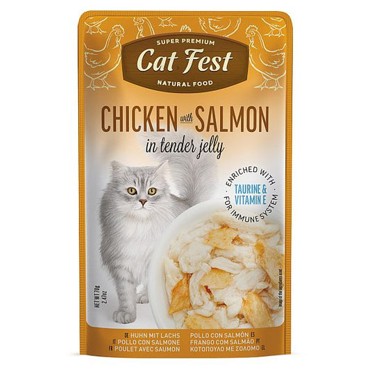 Cat Fest Chicken With Salmon in Tender Jelly For Cats 70g