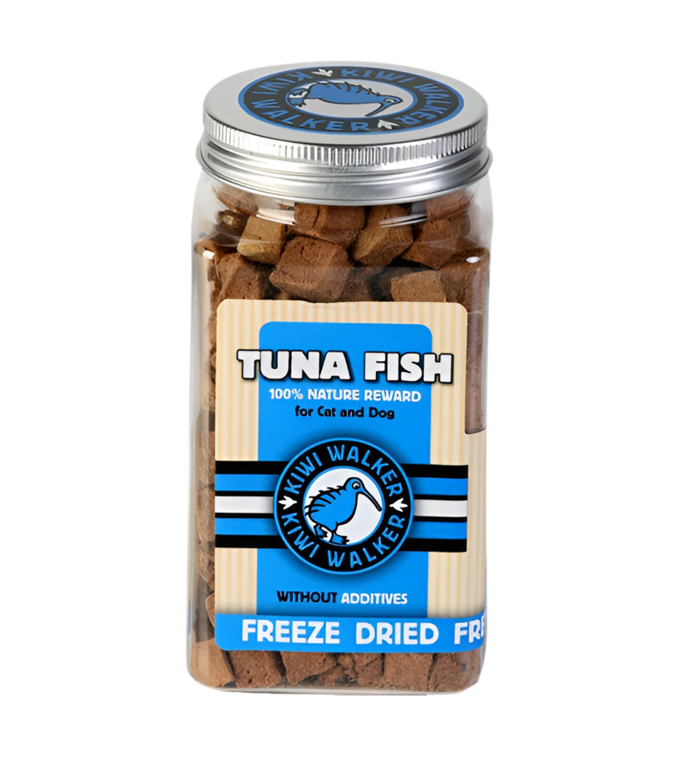 KIWI WALKER Freeze Dried Snack Tuna Cubes Cat and Dog Treats -85G