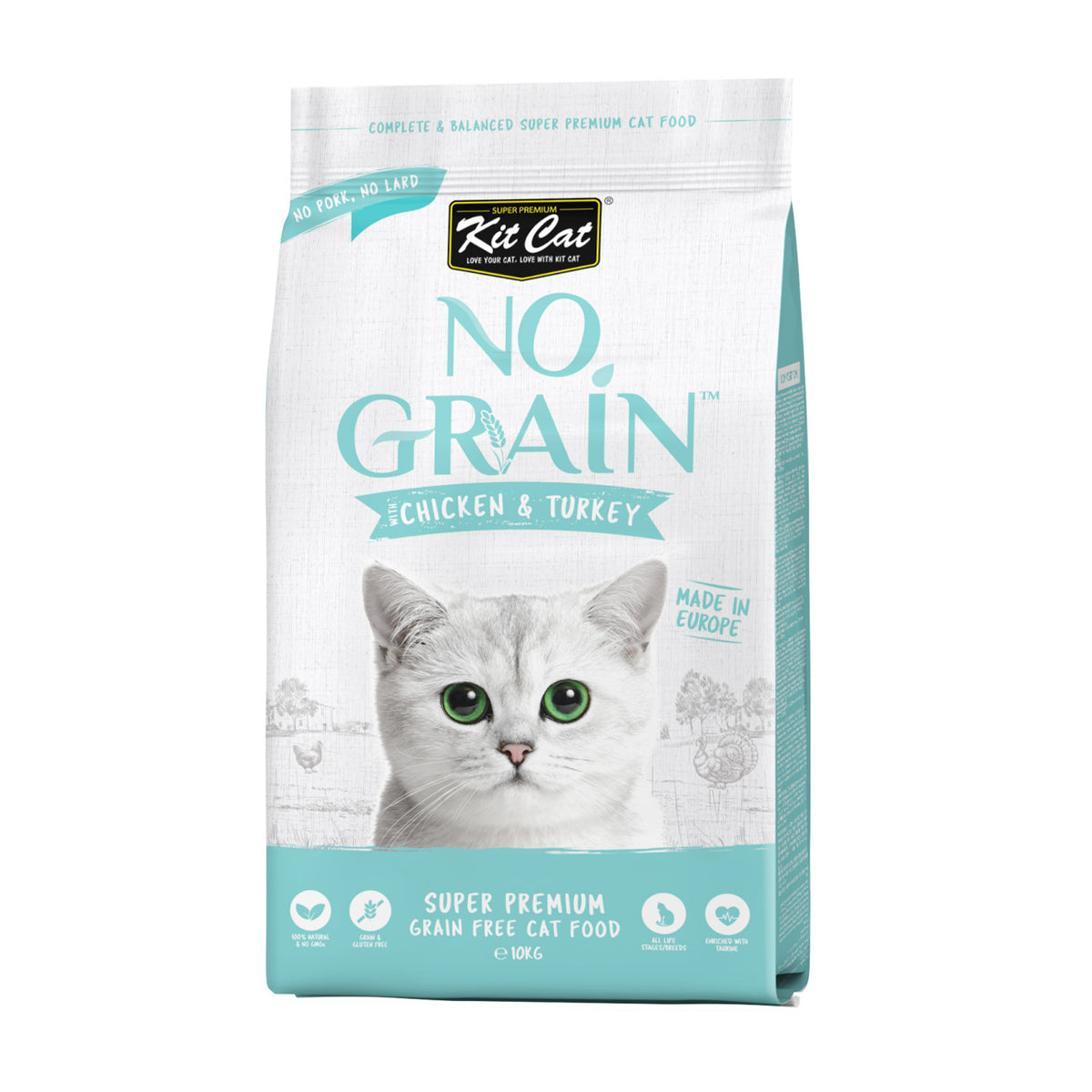 Kit Cat No Grain With Chicken And Turkey Dry Food 1.0kg
