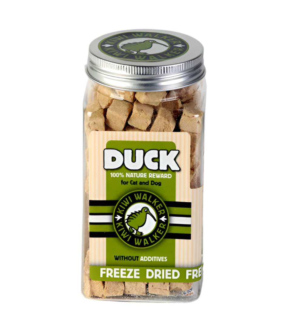 KIWI WALKER Freeze Dried Snack Duck Cubes Cat and Dog Treats -80G