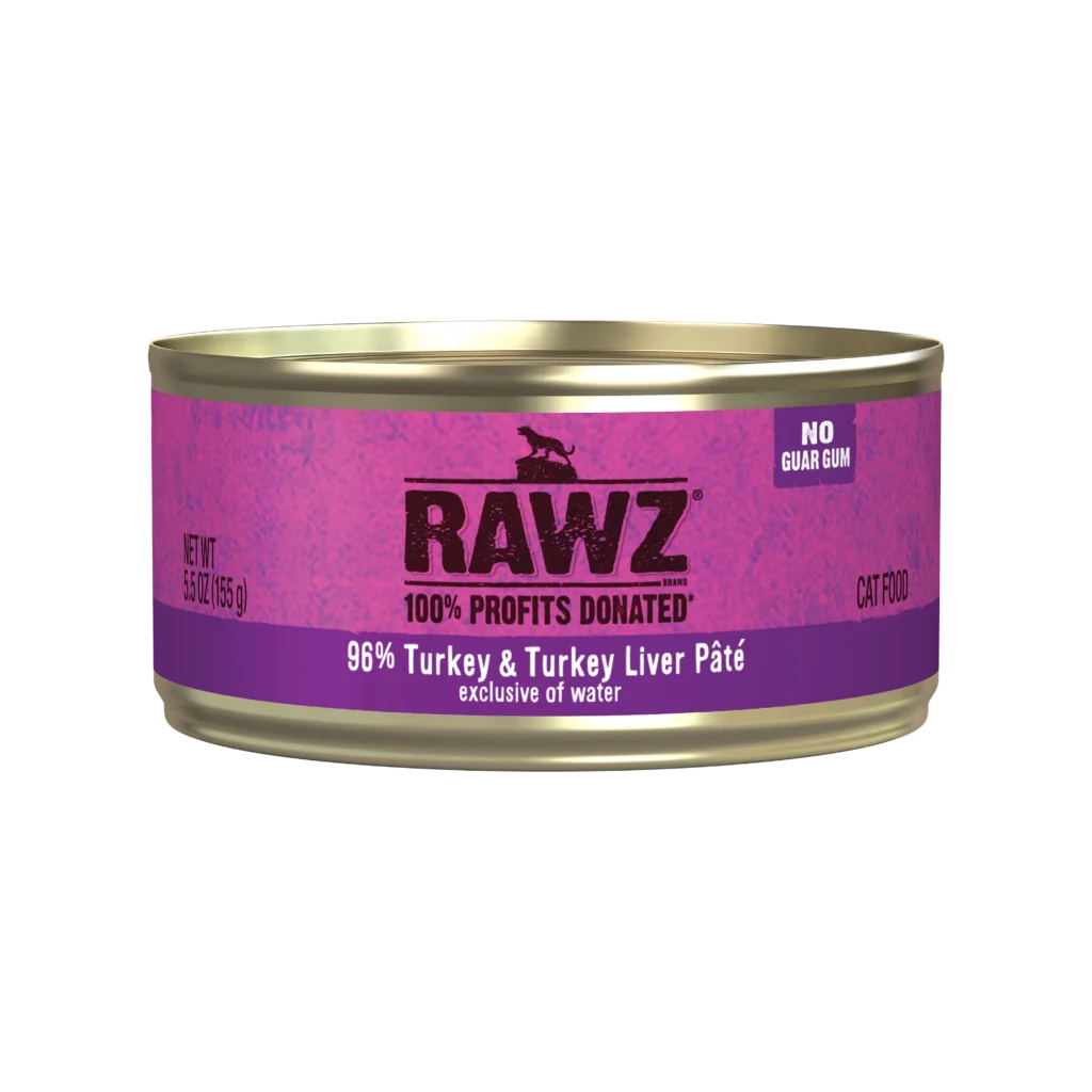 RAWZ 96% Turkey & Turkey Liver Pâté Complete Wet Cat Food 155g