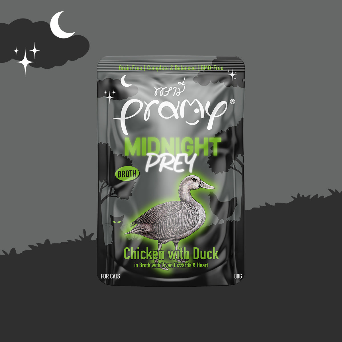Pramy Midnight Prey Chicken with Duck Wet Food 80g