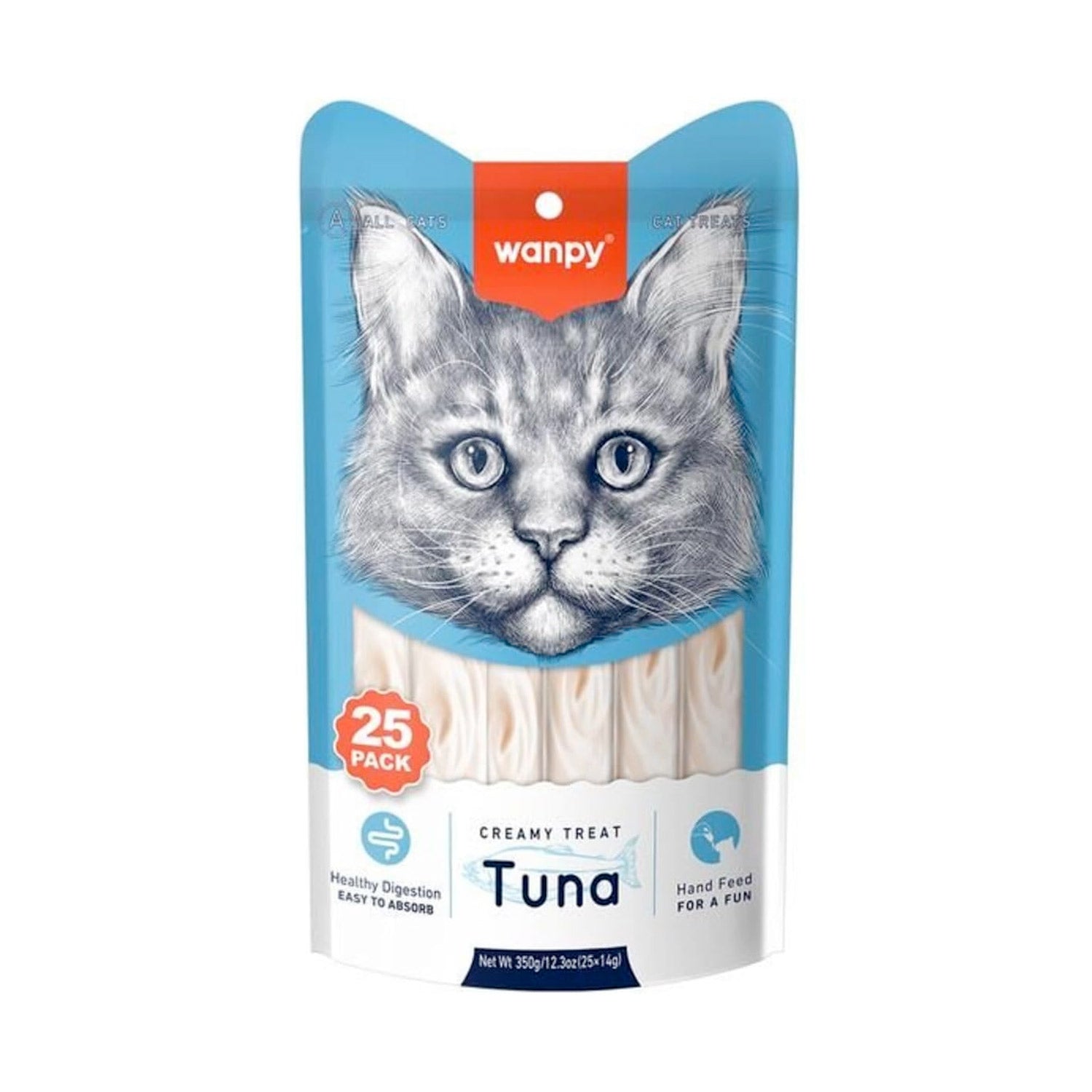 Wanpy Creamy Lickable Cat Treats (14g x 25pc)