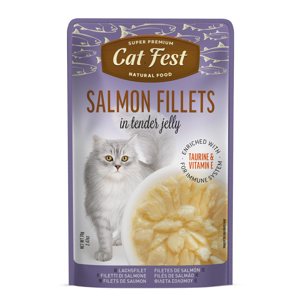 Cat Fest Salmon Fillets in Tender Jelly For Cats 70g