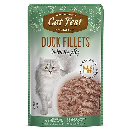 Cat Fest Duck Fillets in Tender Jelly For Cats 70g
