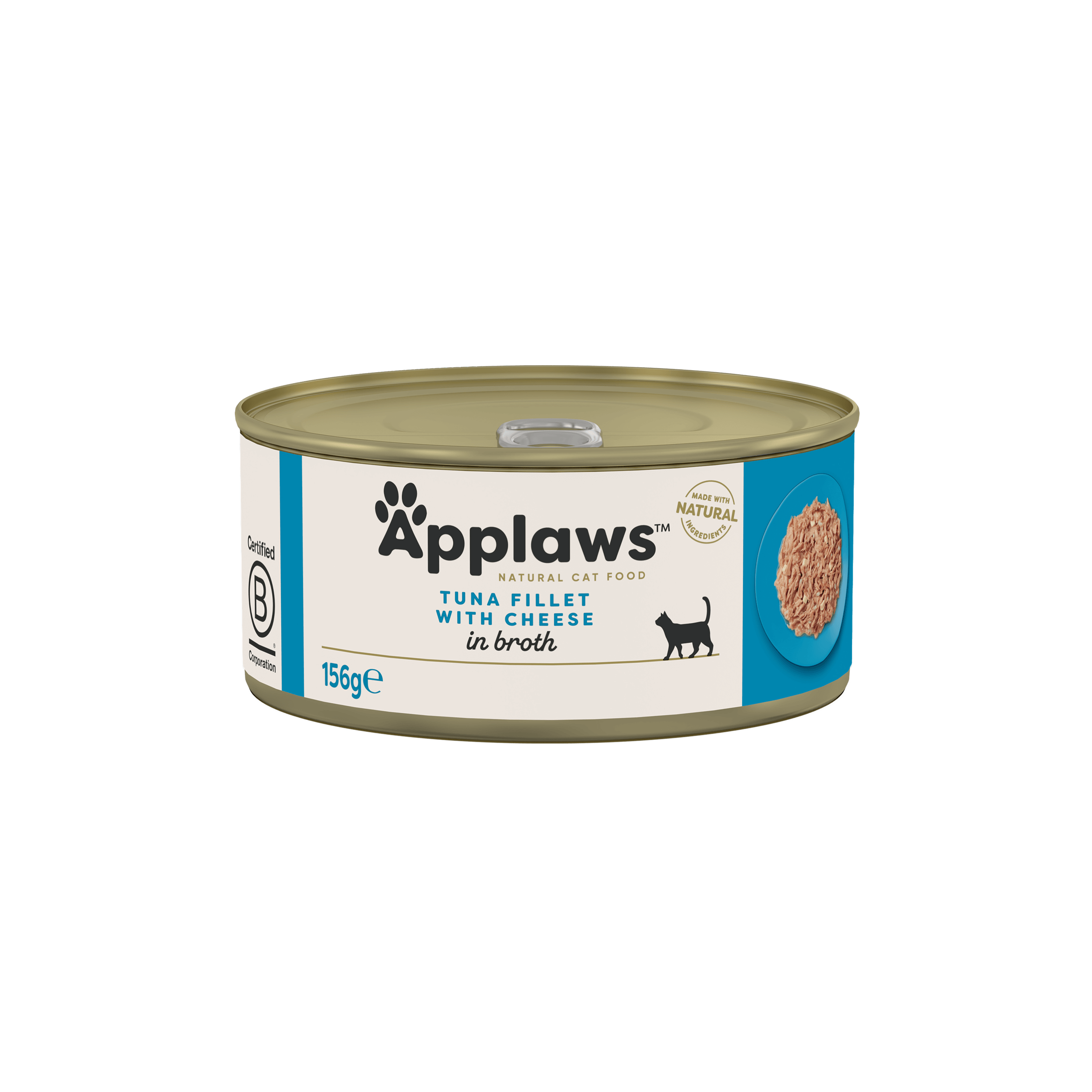 Applaws Tuna with Cheese in Broth Adult Wet Cat Food 156g