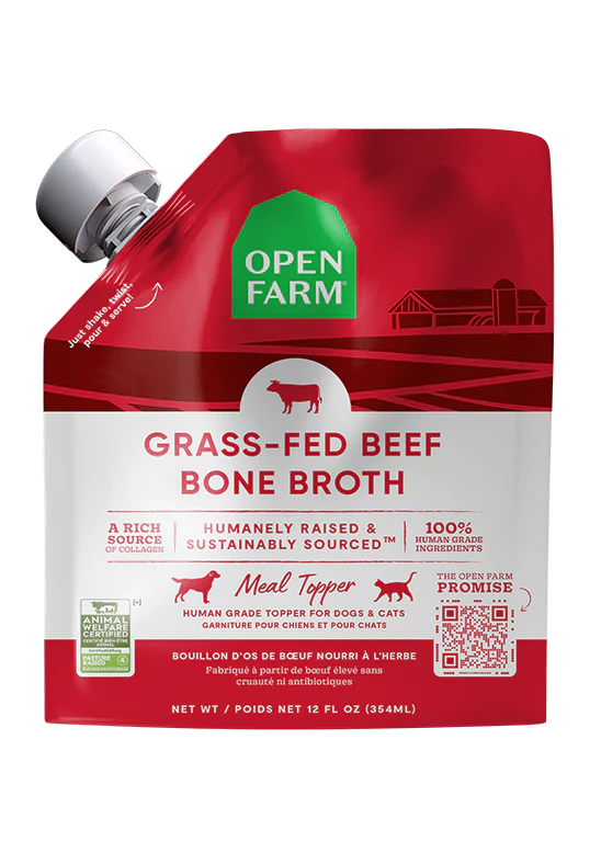 Open Farm Grass-Fed Beef Bone Broth For Cats 12 oz (354 ml)