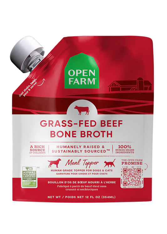 Open Farm Grass-Fed Beef Bone Broth For Cats 12 oz (354 ml)