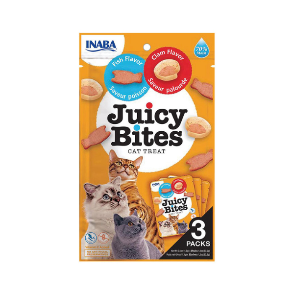 Inaba Juicy Bites Fish & Clam Flavor 3PCS/PK