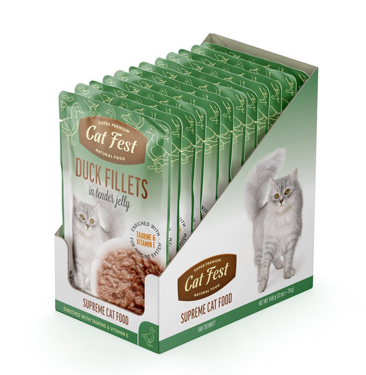 Cat Fest Duck Fillets in Tender Jelly For Cats- Box(12x70g)