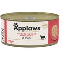 Applaws Chicken Breast with Duck in Broth Adult Wet Cat Food 156g