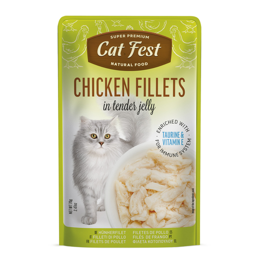 Cat Fest Chicken Fillets in Tender Jelly For Cats 70g