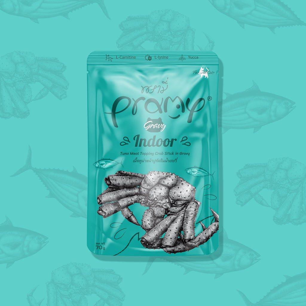 Pramy Indoor Tuna Topping Crab Stick in Gravy Recipe Box (12x70g)