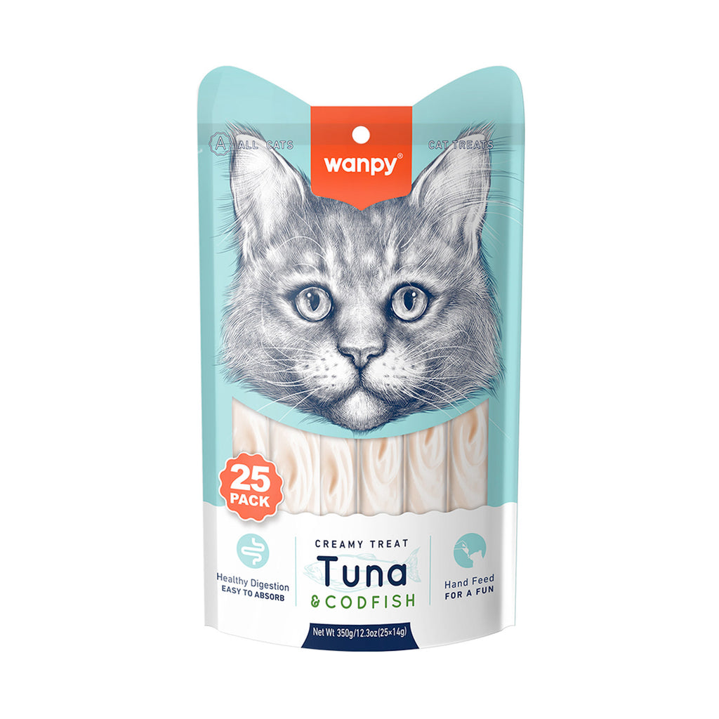 Wanpy Creamy Lickable Cat Treats (14g x 25pc)