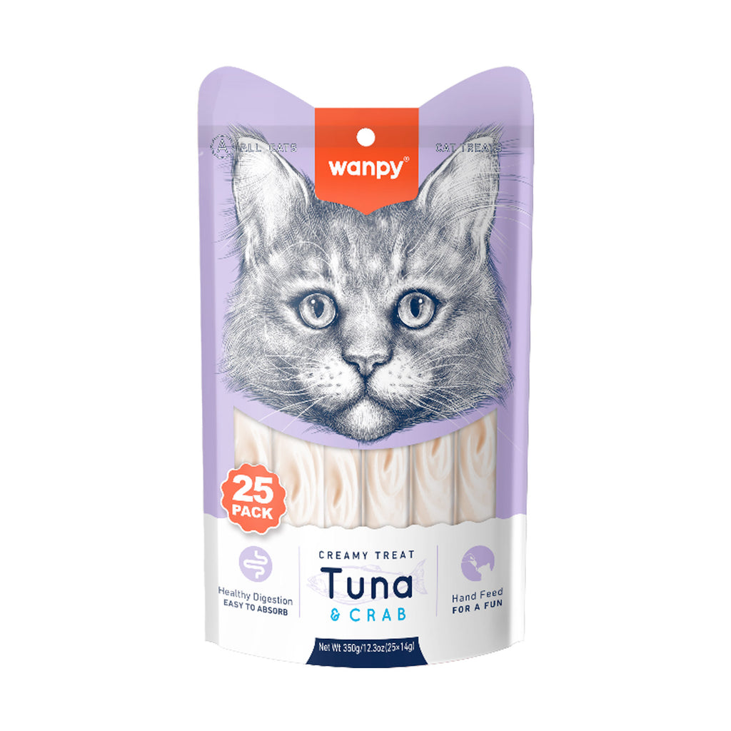 Wanpy Creamy Lickable Cat Treats (14g x 25pc)