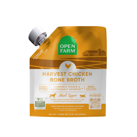 Open Farm Harvest Chicken Bone Broth For Cats 12 oz (354 ml)