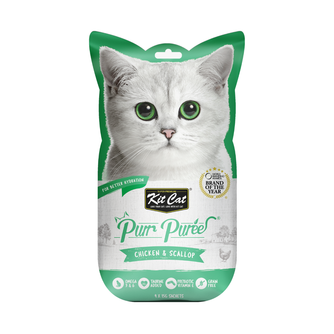 Kit Cat Purr Puree Chicken & Scallop