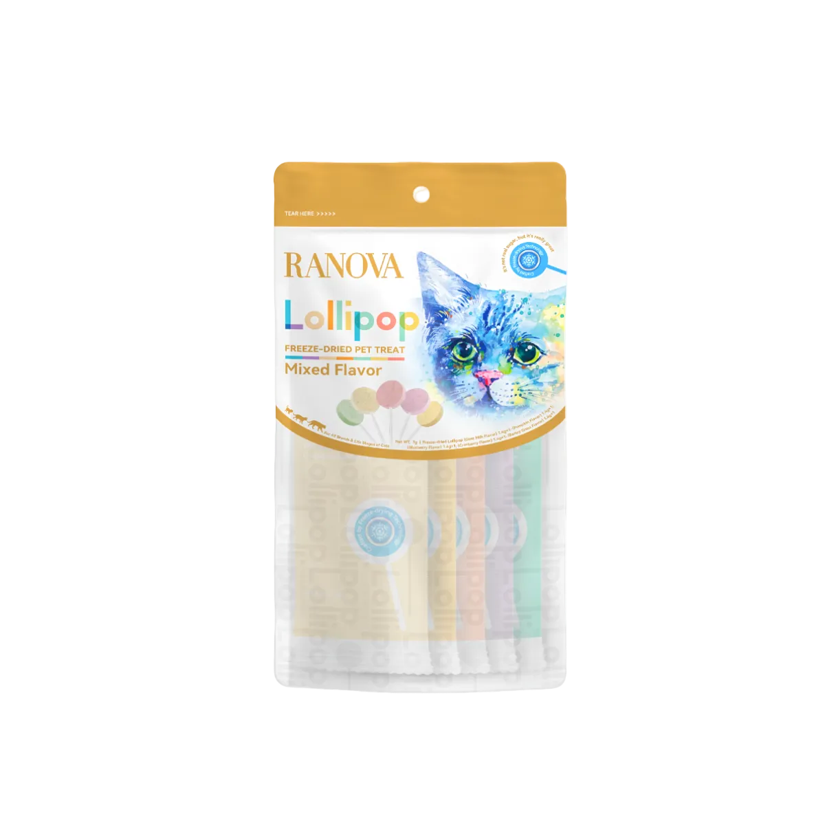 RANOVA Freeze Dried Lollipop – 5 PCS (Mixed Flavors)