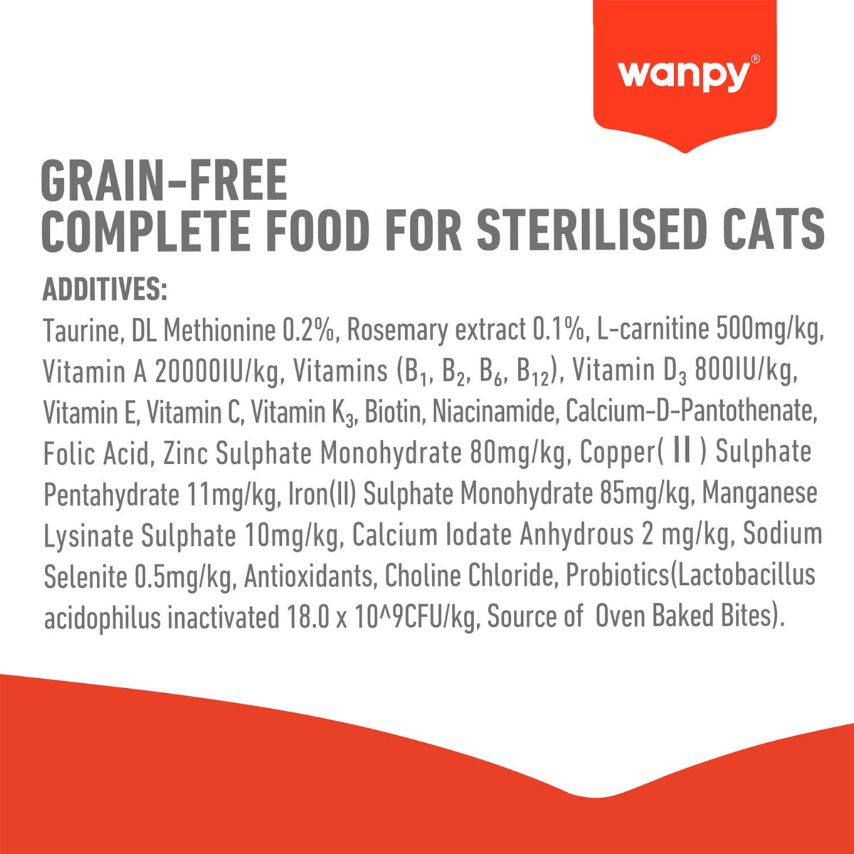WANPY Grain Free Sterilized Cat Food – Salmon & Tuna Recipe1.5kg