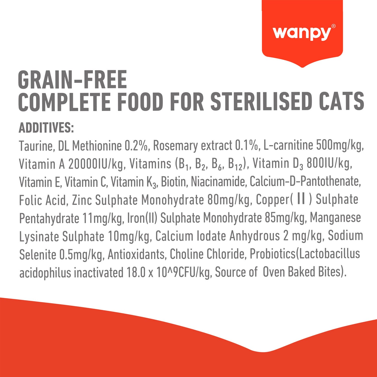 WANPY Grain Free Sterilized Cat Food – Salmon & Tuna Recipe1.5kg