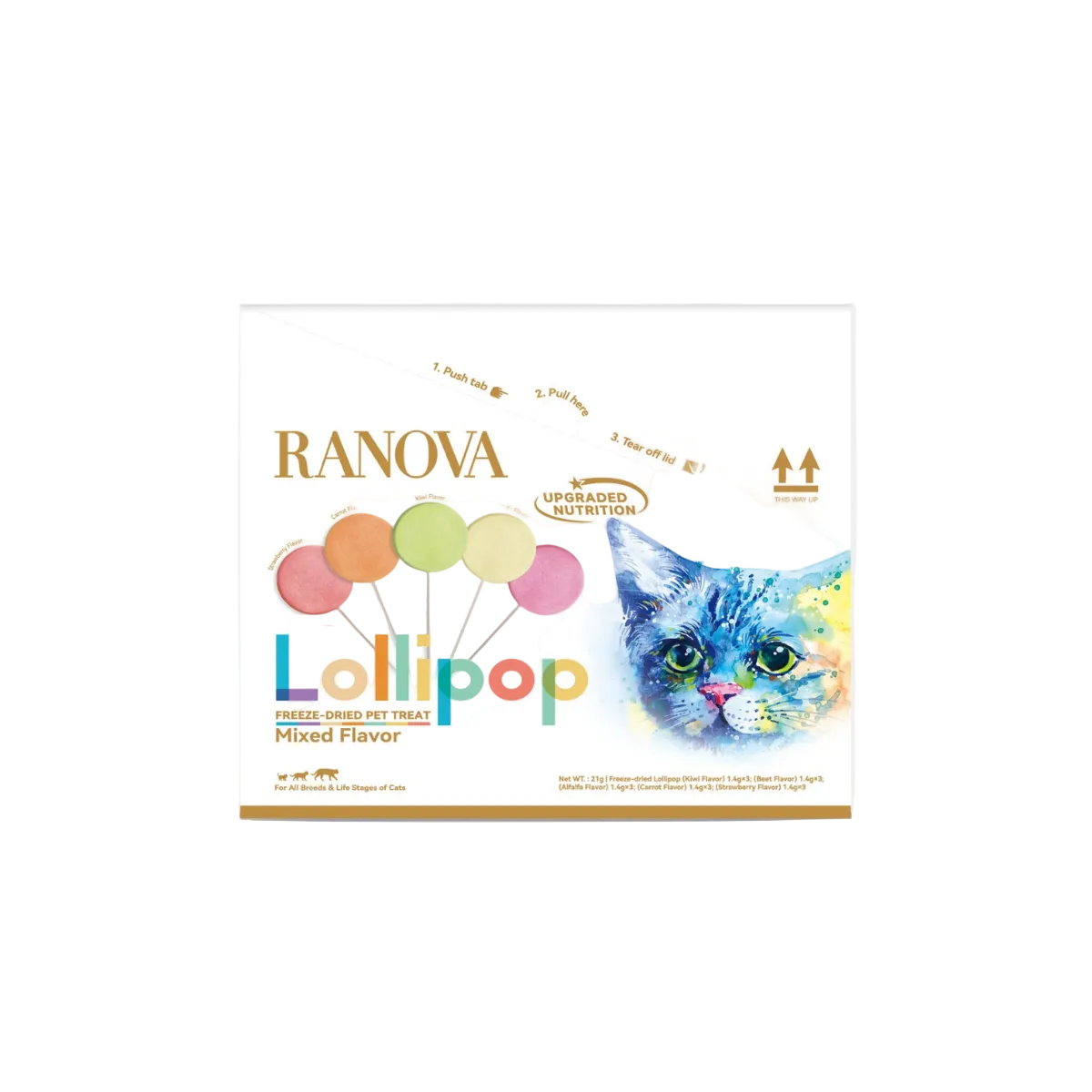 RANOVA Freeze-Dried Lollipop – 15 PCS (Mixed Flavors)