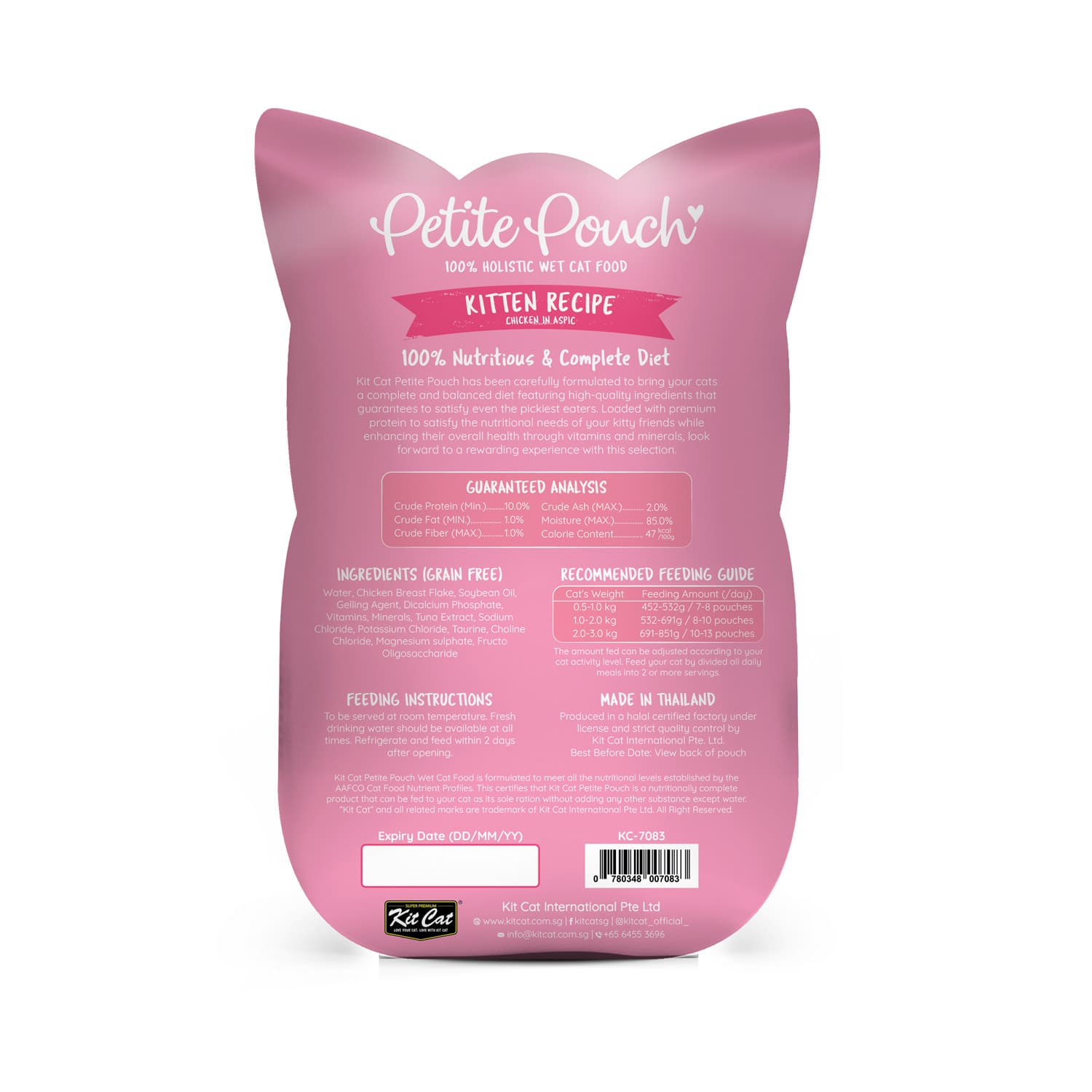 Kit Cat Complete Petite Pouch 70g – Kitten Chicken