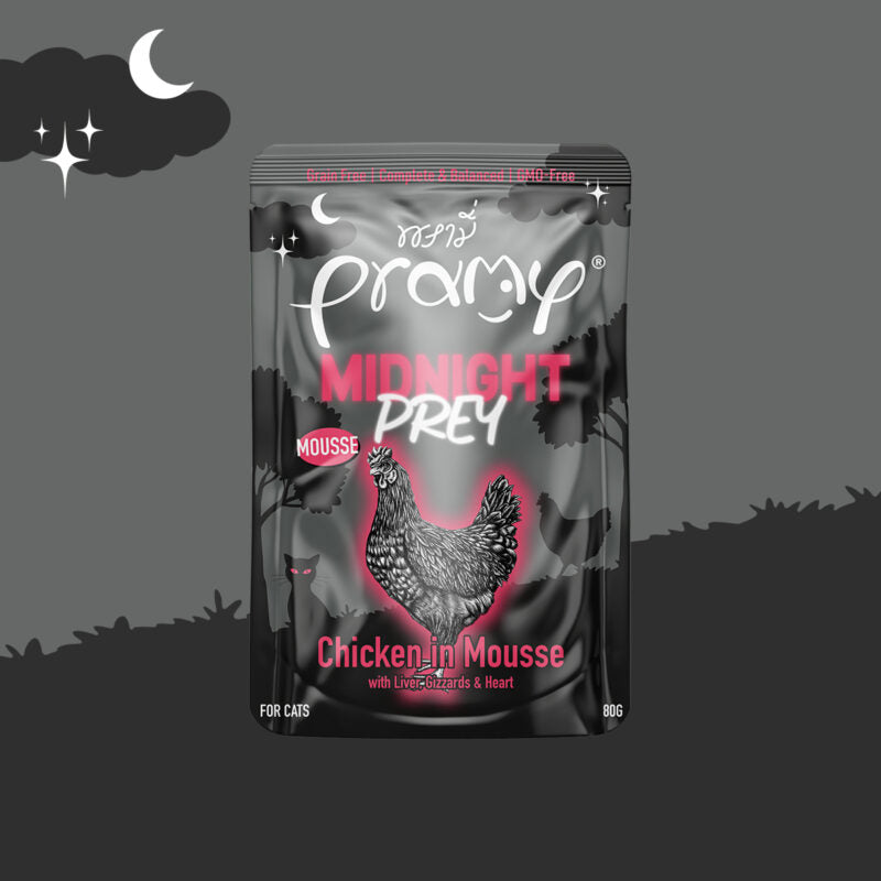 Pramy Midnight Prey Chicken in Mousse Wet Food 80g
