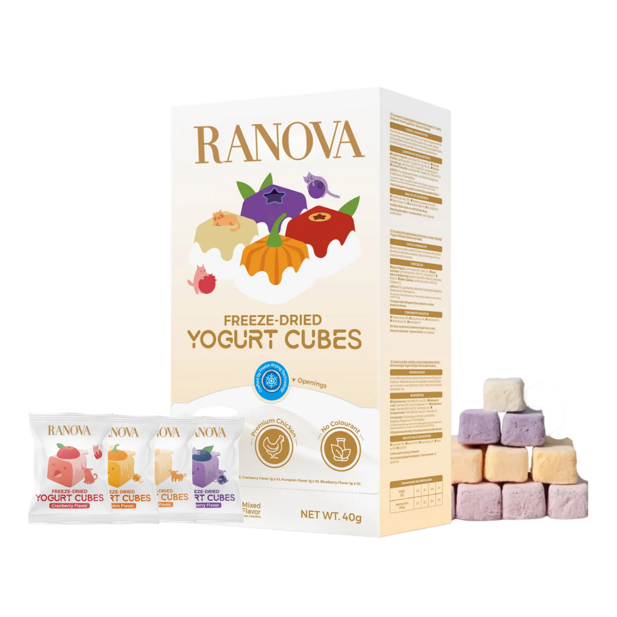 RANOVA Freeze-Dried Yogurt(Mixed Flavor) 40 Pieces